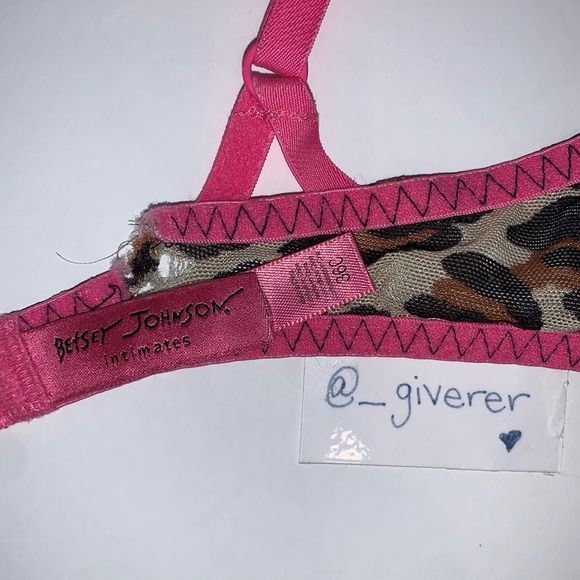 VS X Betsey Johnson Pink Leopard 36 C / S Bra Set - Picture 7 of 16